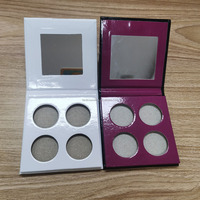 Palettes de maquillage à haute teneur en pigments Palette de fard à paupières 4 couleurs Logo personnalisé Palette de fard à paupières Duochrome multichrome sans cruauté