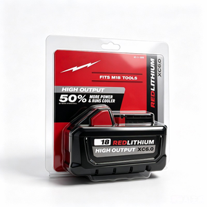 Batteries au lithium rechargeables pour outils sans fil <span class=keywords><strong>Milwaukee</strong></span> <span class=keywords><strong>M18</strong></span> 8Ah XC6.0, <span class=keywords><strong>kit</strong></span> de remplacement d'origine, haute performance - Product Image 4