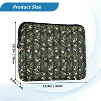 Housse pour ordinateur portable matelassée de 13 et 14 pouces, imprimé fleurs d'Hawaï, housse pour ordinateur portable, sac pour tablette