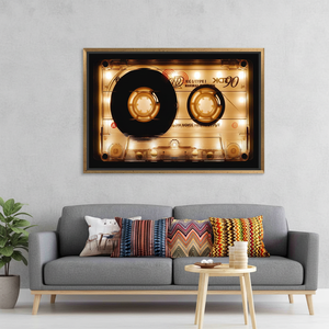 Modern Music Decor - Printed Canvas Artwork for Contemporary Spaces,<b>GOLD</b> <b>FRAMED</b> CANVAS - Product Image 3
