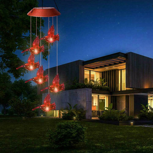 Carillon éolien led solaire étanche à 90 ou <span class=keywords><strong>2022</strong></span> led, éclairage d'extérieur, luminaire décoratif, idéal comme décoration de noël - Product Image 4