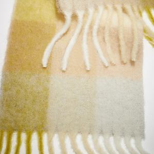 高品質 レディース チェック柄 スカーフ 新登場 ロング ウィンターショール 春シーズン向け ニットスカーフ 卸売 - Product Image 3