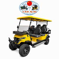 Tricycle électrique de golf 6 places, surélevé, moteur 4000W, 72V, pneus tout-terrain 23 pouces, trike passager