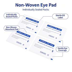 Parche Ocular Médico Desechable, Absorbente, Quirúrgico, para Niños y Adultos, No Tejido, Estéril, Adhesivo - Product Image 1