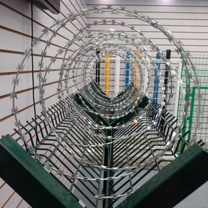 Fil de fer de sécurité, clôture à barbelés, bord tranchant, concertina, galvanisé, anti-corrosion, prix par rouleau, acier rasoir - Product Image 6