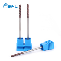 BFL Carburo de tungsteno Extendido 4 flauta Ball nose End Mill Herramientas de corte CNC Ball 4f Ball nose end Mill