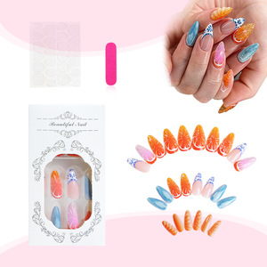 Hot-selling Summer Handmade Wearable Nails Fresh Ocean <b>Orange</b> Fruit 3D High-quality Nail Pieces - Product Image 3