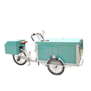 2024水果冰淇淋售货车成人三轮移动饮料车制造商定制货运自行车