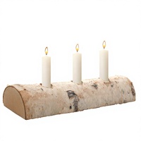 Porte-bougie conique en bois de bouleau écologique et durable, directement de l'usine, pour la décoration de la maison et les centres de table de Noël