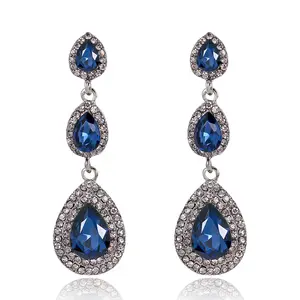DRBA084 Fashion Tear Drop Earrings Rhinestones Earrings Trendy Crystal Stud Teardrop Earrings Jewelry Wholesale
