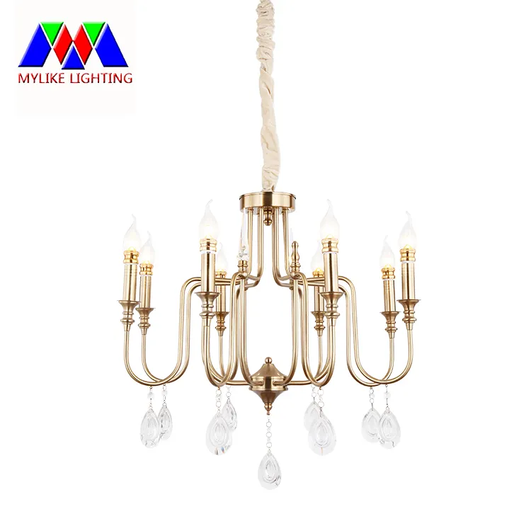 Dining Room Pendant Light Modern Dining Room Cheap Vintage Gold Iron Drop Crystal Pendant Led Chandelier Lights For Home