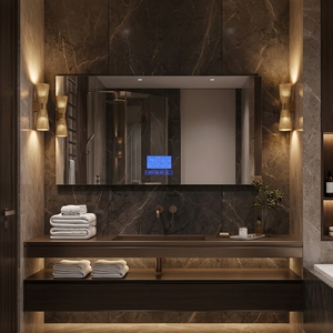 Hotel Style Rectangle Smart LED <strong>Bathroom</strong> Backlit Mirror With <strong>Radio</strong> - Product Image 3