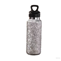 Bouteille d'eau sport en titane pur à ouverture rapide, isolée sous vide, avec fermeture à une touche, 350-500 ml, anti-odeur, pour voiture et extérieur