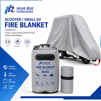 Couverture isolante anti-feu pour trottinettes électriques, entrepôts et hubs de recharge, en fibre de verre et silicone, pour une couverture et une atténuation rapides