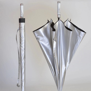 Custom Semi-Auto Open Umbrella Supplier Windproof Golf Umbrella Promotional Sliver Coated Cute Design Logo Straight Umbrella