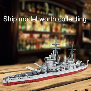 Décor <span class=keywords><strong>à</strong></span> la maison War Fleet Ship Model Battleship Collectible Building Block Set pour enfants et adultes Spielzeug Games - Product Image 5