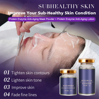 Sérum Complexe de Peptides de Collagène Acétyl Hexapeptide-3, Soin Liftant Instantané, Poudre Exfoliante Enzymatique, Traitement Professionnel