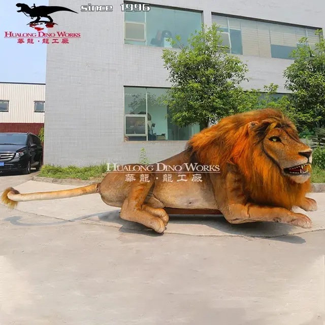 Lebensgroße Simulation Künstliches anima tro nisches Löwen tiermodell für Tier pak