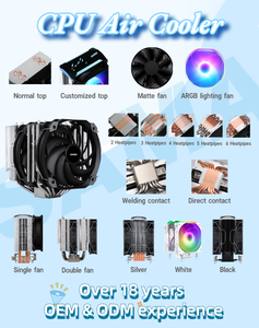 SAMA Dual Fans Customized Color Logo Computer Radiator for Pc Cpu Cooler <b>Cpus</b> Cooling - Product Image 5
