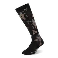 Chaussettes de sport respirantes en tricot ODM à motif floral, hauteur genou, confortables et compressives