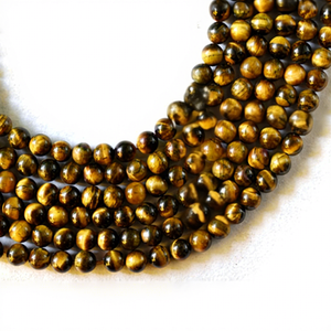 การประดิษฐ์เครื่องประดับด้วยวิธีการบำบัด ใช้ลูกปัดทรงกลมสีเหลืองน้ำตาลเกรด AAA คุณภาพพรีเมียมจาก Anshul Impex - Product Image 1