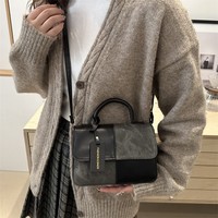 Sac Bandoulière Croisé Femme Tendance, Nouveau Style Coréen Décontracté, Mode Color Block, Petit Sac Carré