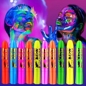 Lápices <span class=keywords><strong>de</strong></span> <span class=keywords><strong>Maquillaje</strong></span> Fluorescentes <span class=keywords><strong>de</strong></span> 10 Colores, Brillan en <span class=keywords><strong>la</strong></span> Oscuridad, Pintura Corporal y Facial, No Tóxica, UV, <span class=keywords><strong>Maquillaje</strong></span> <span class=keywords><strong>de</strong></span> <span class=keywords><strong>Halloween</strong></span> <span class=keywords><strong>para</strong></span> Niños - Product Image 1