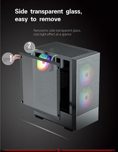 New Design Game <strong>PC</strong> Case ATX <strong>Casing</strong> USB3.0 Tempered Glass <strong>Gaming</strong> Desktop Computer Cases PCs for Gamer - Product Image 4