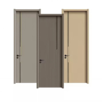 Portes intérieures modernes et écologiques en bois massif pour salles de bains Chambres à coucher Villas Appartements et hôtels Finition peinte Ouverture par poussée