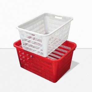 Peng Gong Rectangular Plastic Storage Basket With Handles Multi Purpose Neatening Storage - Product Image 4