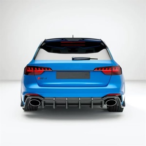 ชุดแต่งคาร์บอนไฟเบอร์แห้งสำหรับ Audi RS4 รุ่น RS4 RZ สไตล์  ประกอบด้วยลิ้นกันชนหน้า ดิฟฟิวเซอร์ สปอยเลอร์ สเกิร์ตข้าง ชุดแต่ง RS4 - Product Image 4