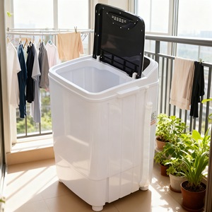 <b>Mini</b> Washing Machine 370x400x630mm Plastic Housing Electric Power Single Row Wash For Home Use - Product Image 1