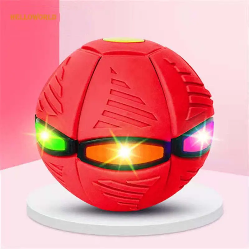 Meilleure vente de balle plate de haute qualité boule jouet lumineuse de couleur néon Six Sources de lumières pour enfants et adultes