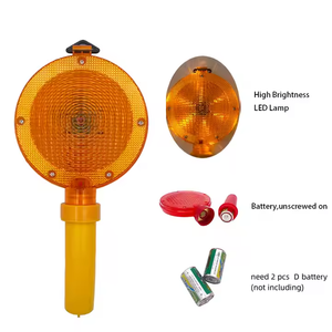 Lampe de signalisation LED pour cône de signalisation, cône de circulation lumineux clignotant, lampe solaire pour cône de signalisation, bâton de signalisation d'urgence portatif - Product Image 3