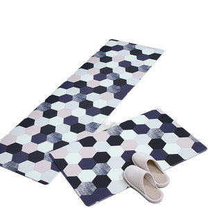 Tapis de cuisine moderne en cuir PU à imprimé animal, rembourré, antidérapant, avec support en PVC, imperméable, résistant à l'huile, lavable, fin, fabriqué à la machine - Product Image 1