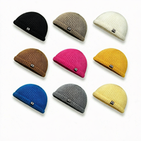 Bonnet unisexe chaud à revers, style casquette, couleur unie, pour homme et femme, idéal pour l'hiver et le quotidien