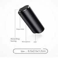Mini enregistreur vocal numérique portable Audio magnétique 500 heures d'enregistrement Appareils activés par l'audio au format WAV longue distance
