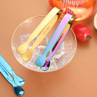 Pince à glace en acier inoxydable Pince à glace au sucre doré Mini pince de service alimentaire de cuisine en métal Accessoires de cuisine pour bar à thé