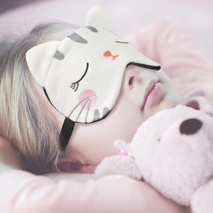 Maschera per Occhi Pesante con Perline di Vetro, Riscaldabile e Congelabile, con Perline di Silice, Cinturino Regolabile, Morbida e Traspirante, con Motivo <span class=keywords><strong>Gatto</strong></span> - Product Image 4