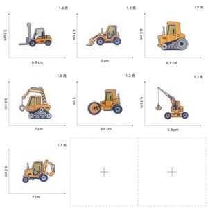 New Iron on Embroidery Shop Truck Excavator Forklift Crane Patch for Kids Clothes Backpack Decoration - Product Image 3