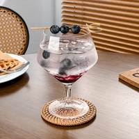 Verres à vin en verre transparent spéciaux 301-400 ml Utilisation en fête Design moderne et simple durable Verres à vin hauts