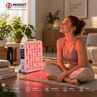 Panneau de luminothérapie infrarouge rouge à haute irradiance 196mW/cm² pour tout le corps, avec lentille à 30 degrés PRO300-FS8, modèle US sur pied, pour thérapie par la lumière rouge