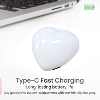 Porte-clés veilleuse LED en forme de cœur, rechargeable par USB, avec capteur tactile, mini lampe à arrêt automatique, breloque de sac portable, cadeau pour femmes et enfants