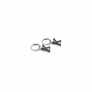 Pendientes colgantes con letra K de acero de titanio retro yunnique, joyería de regalo unisex, pendientes de acero inoxidable 316, accesorios de moda - Product Image 2