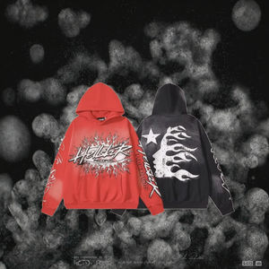 Conjunto de Sudadera con Capucha y Pantalones Acampanados Estampados para Parejas, Marca de Moda Deportiva Vintage 2025, Otoño Invierno, Transpirable, Color Sólido, 2 en 1 - Product Image 3