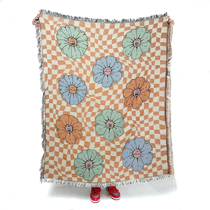 Nuovissimi Tappeti in Cotone Riciclato, Coperta da Picnic Geometrica, Coperta Tessuta Personalizzata in Stile Etnico - Product Image 5
