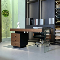 Mobilier de bureau moderne nordique élégant Bureau de direction nordique élégant Étude à domicile Table d'étude en bois pour adultes Style exécutif italien