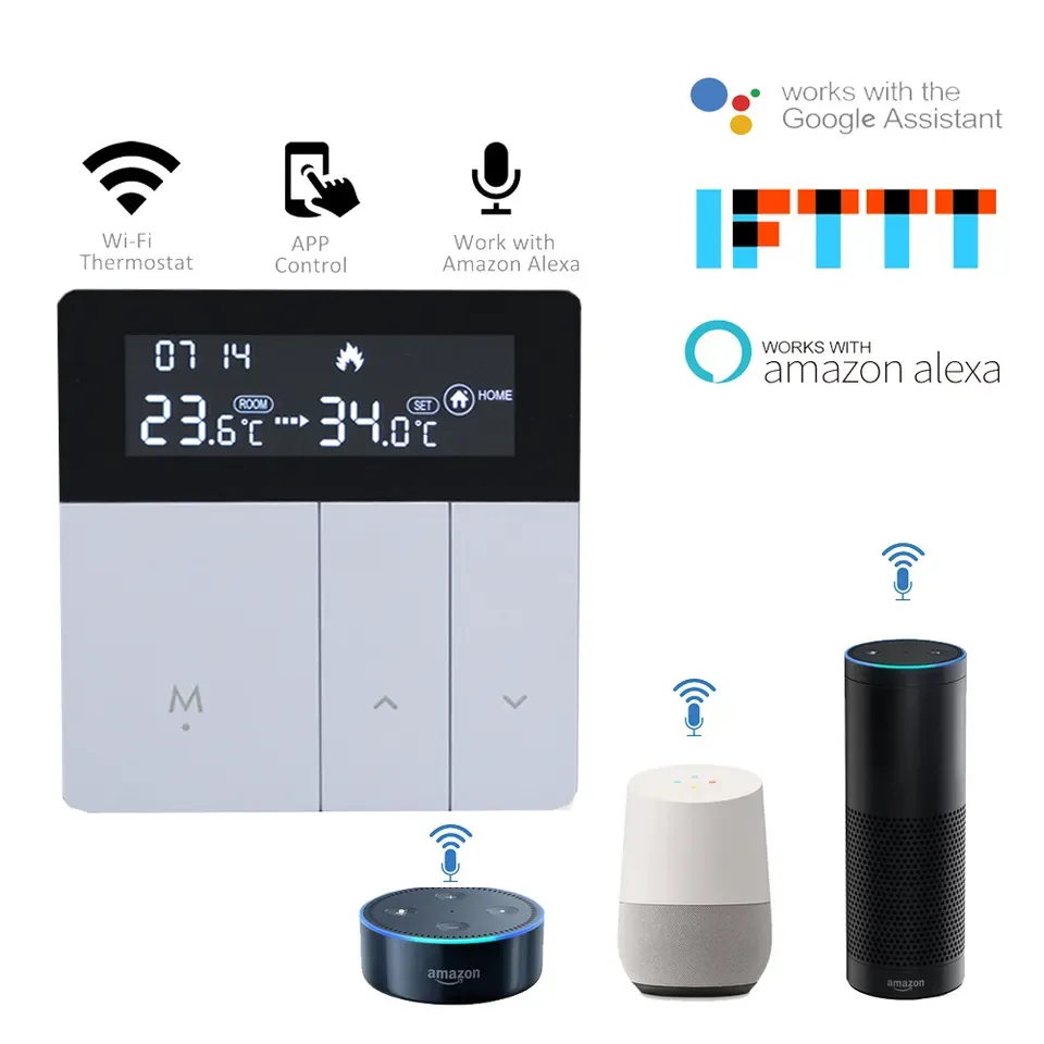 Tuya home wifi smart pavimento riscaldamento elettronico senza fili termostato digitale e ricevitore