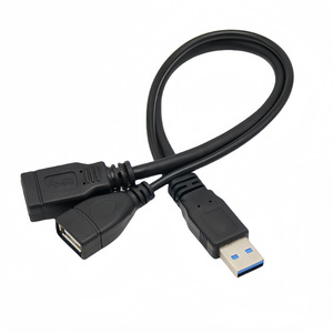 <b>USB</b> 3.0 Male <b>To</b> 2 Female Extension Cable Data Splitter <b>Adapter</b> For Computer Peripheral Devices - Product Image 2
