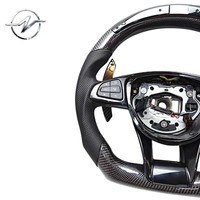 Volant sport léger de style course en fibre de carbone forgée et cuir avec affichage LED YZ pour Mercedes-Benz W205 W212 W463 W222